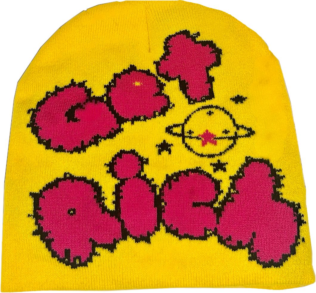 Get Rich Beanie [Yellow & Pink]